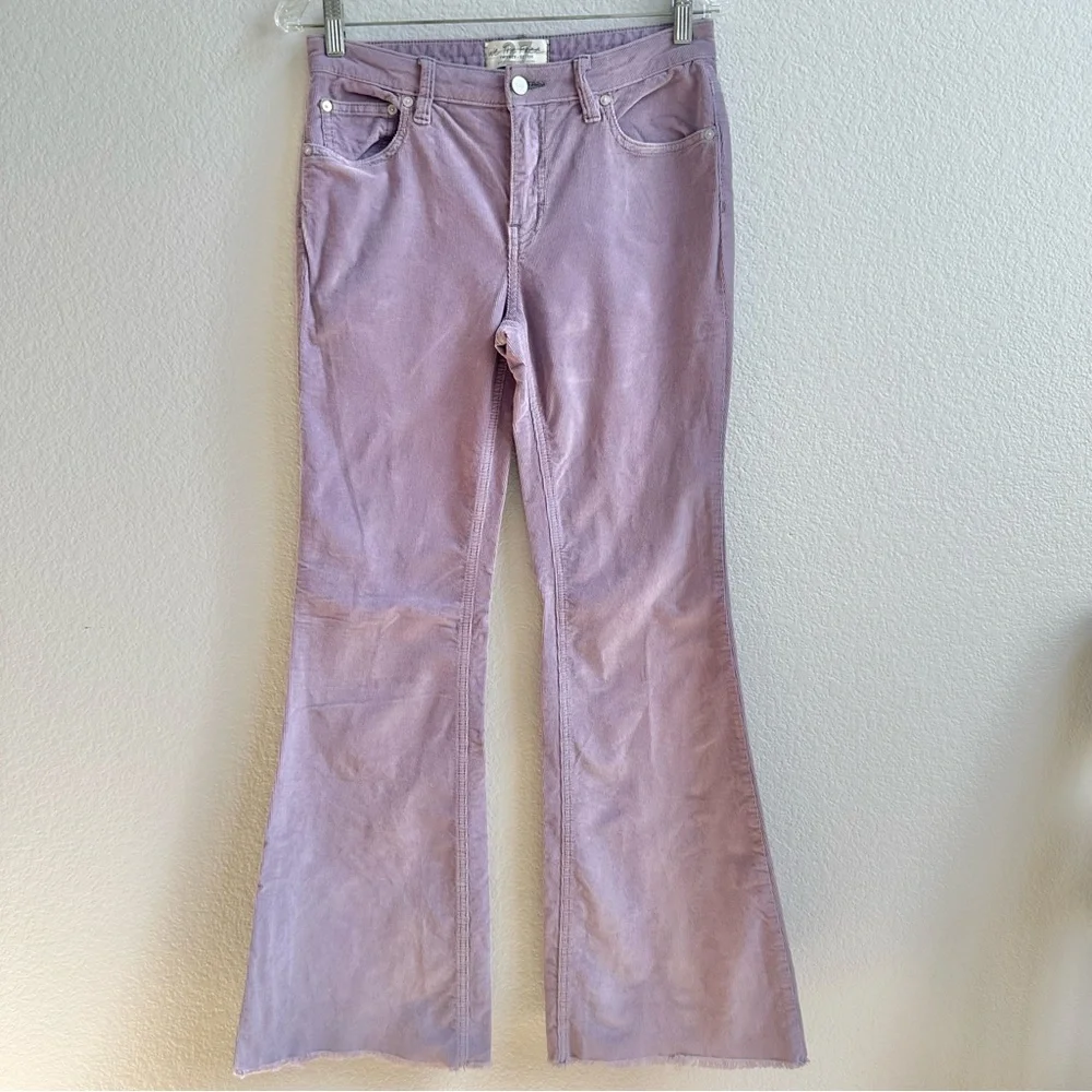Free People Corduroy Flare Leg Pants Size 27 Boho Style - Picture 3 of 7